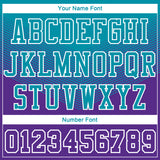 Custom Purple Teal-White Round Neck Sublimation Basketball Suit Jersey