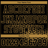 Custom Black Old Gold Round Neck Sublimation Basketball Suit Jersey