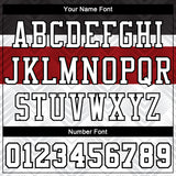 Custom White Black-Red Round Neck Sublimation Basketball Suit Jersey