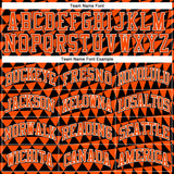 Custom Orange White-Black Triangle Shapes Round Neck Sublimation Basketball Suit Jersey