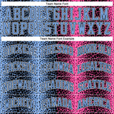 Custom Black Light Blue-Pink Animal Fur Print Round Neck Sublimation Basketball Suit Jersey