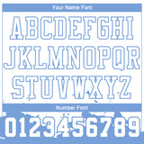 Custom White Light Blue Color Splash Round Neck Sublimation Basketball Suit Jersey