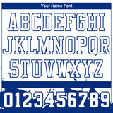 Custom White Royal Color Splash Round Neck Sublimation Basketball Suit Jersey