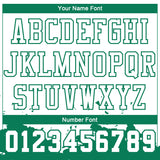 Custom White Kelly Green Color Splash Round Neck Sublimation Basketball Suit Jersey