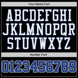 Custom Black Royal-White Authentic Throwback Basketball Jersey