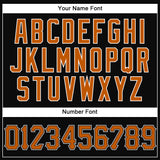 Custom Black Texas Orange-White Authentic Baseball Jersey