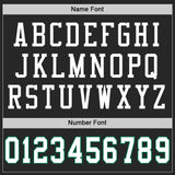 Custom Black White-Kelly Green Mesh Authentic Throwback Football Jersey