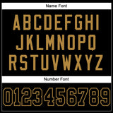 Custom Black Black-Old Gold Mesh Authentic Football Jersey