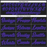 Custom Black Purple-Royal Authentic Baseball Jersey