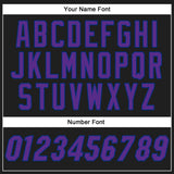 Custom Black Purple-Royal Authentic Baseball Jersey