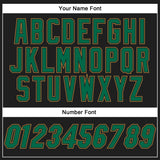 Custom Black Kelly Green-Old Gold Authentic Baseball Jersey
