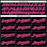 Custom Black Pink Authentic Sleeveless Baseball Jersey