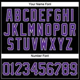 Custom Black Purple-White Authentic Sleeveless Baseball Jersey