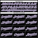 Custom Black Gray-Purple Authentic Sleeveless Baseball Jersey