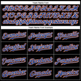 Custom Black Royal-Orange Authentic Sleeveless Baseball Jersey