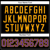 Custom Black Purple-Gold Authentic Sleeveless Baseball Jersey