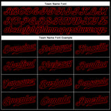 Custom Black Black-Red Authentic Sleeveless Baseball Jersey