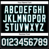 Custom Black White-Teal Authentic Sleeveless Baseball Jersey