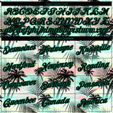 Custom Black Black-Kelly Green 3D Pattern Design Tropical Palm Leaves Authentic Basketball Jersey