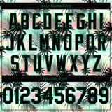 Custom Black Black-Kelly Green 3D Pattern Design Tropical Palm Leaves Authentic Basketball Jersey