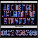 Custom Black Royal-Red Authentic Baseball Jersey