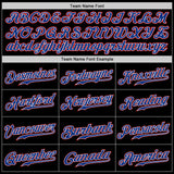 Custom Black Royal-Red Authentic Baseball Jersey