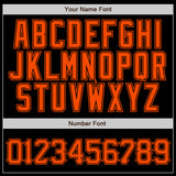 Custom Black Orange Pinstripe Orange-Black Authentic Baseball Jersey