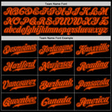 Custom Black Orange Pinstripe Orange-Black Authentic Baseball Jersey