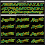Custom Black Kelly Green Pinstripe Kelly Green-Gold Authentic Baseball Jersey