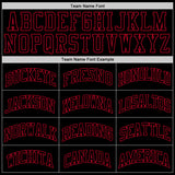 Custom Black Black-Red Authentic Throwback Basketball Jersey