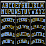 Custom Black Gold-Light Blue Authentic Throwback Basketball Jersey