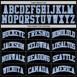 Custom Black Light Blue-White Authentic Throwback Basketball Jersey