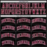 Custom Black Maroon-White Authentic Throwback Basketball Jersey