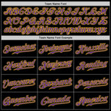 Custom Black Purple-Gold Authentic Baseball Jersey