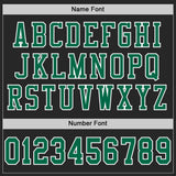Custom Black Kelly Green-White Mesh Authentic Football Jersey