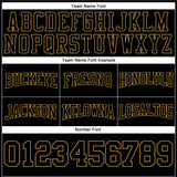 Custom Stitched Black Black-Old Gold Football Pullover Sweatshirt Hoodie