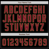 Custom Black Old Gold Pinstripe Crimson-Old Gold Authentic Baseball Jersey