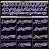 Custom Black Purple-White Authentic Baseball Jersey