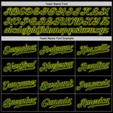 Custom Black Green-Gold Authentic Baseball Jersey