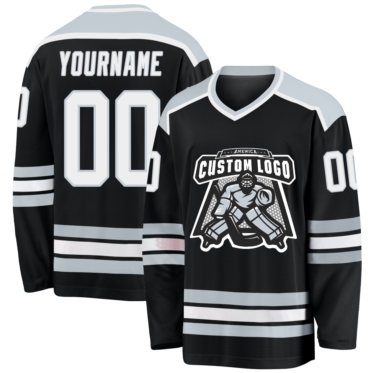 Custom Jersey Custom Black Hockey Jersey Personalized Men's