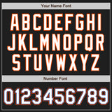 Custom Black White Royal-Orange Authentic Baseball Jersey
