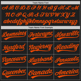 Custom Black Orange Authentic Baseball Jersey