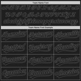 Custom Black Black-Steel Gray Authentic Baseball Jersey