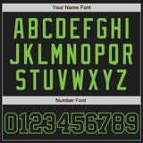 Custom Black Black-Neon Green Authentic Baseball Jersey