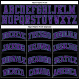 Custom Black Purple-Light Blue Authentic Throwback Basketball Jersey