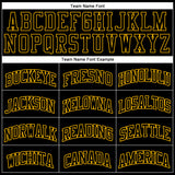 Custom Black Gold Authentic Throwback Basketball Jersey