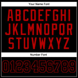 Custom Black Red Authentic Throwback Basketball Jersey