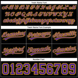 Custom Black Purple-Gold Authentic Throwback Basketball Shorts