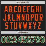 Custom Black Orange Pinstripe Kelly Green-White Authentic Baseball Jersey