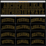 Custom Black Old Gold Authentic Baseball Jersey